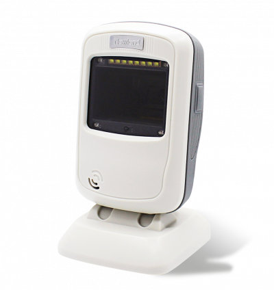 This image shows stationary Newland   scanner FR4080 Koi white color from the front side