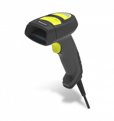 Image of the HR42 Halibut Corded HD handheld scanner. This handheld barcode scanner scans virtually all1D and 2D barcodes printed on paper, plastic and direct part marks (DPM).